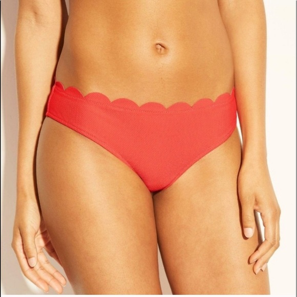 SHADE & SHORE Mauve Ribbed Side Tie Hipster Bikini Bottoms Mix & Match NWT - Picture 10 of 16